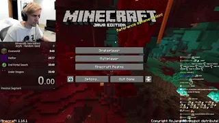 xQc does minecraft speedruns | Part (1/3)