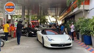 When Supercars ENTER Petrol Pump in INDIA | Public REACTIONS