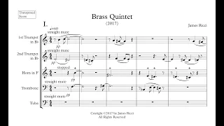 Brass Quintet (2017) by James Ricci