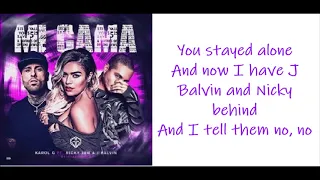 Karol G -  Mi cama remix Ft. Nicky Jam & J Balvin Letra/english lyrics