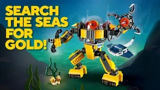 Build an Underwater Robot, Submarine or Crane with LEGO Creator 3in1!