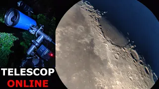 MOON ONLINE Telescope Zoom! Місяць через телескоп. Запис трансляції 6.12.2022