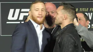 Justin Gaethje vs Michael Chandler UFC 268 Press Conference Faceoff