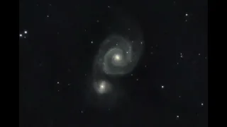 Галактика M51"Водоворот" в созвездии Гончих псов. Вид с балкона.