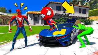 TROLARAM O CARRO DO HOMEM ARANHA LAMBORGHINI E PORSCHE no GTA 5