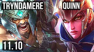 TRYNDAMERE vs QUINN (TOP) | 10/0/3, Legendary, 300+ games | EUW Master | v11.10