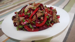 Tbilisi salatının hazırlanması.Mayonezsiz Salat Resepti.