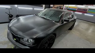 Part 2 - 2008 Charger wrapped in 3m Satin Black (camo trick)