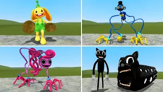 BUNZO BUNNY VS DADDY LONG LEGS VS MOMMY LONG LEGS VS CARTOON CAT EATER In Garry's Mod!