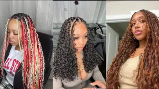Cute and Lovely 🥰 Boho Knotless Braids Making Wave This Season