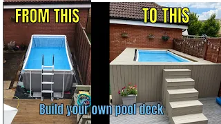 Pool deck for above ground intex pool