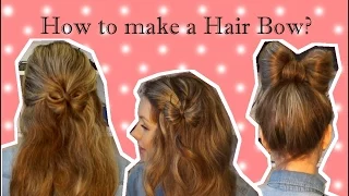 Как сделать красивый бант из волос ♥ 3 прически с бантами из волос ♥ Hair Bow tutorial