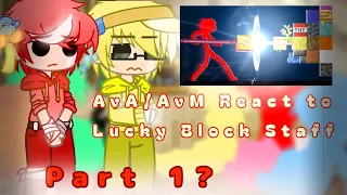 AvA/AvM react to The Lucky Block Staff [ Gacha Nox ] | _MoonLight_Squad! | Enjoy |