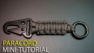 Simple 4-string core cobra knot keychain