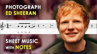 Photograph - Ed Sheeran | Sheet Music with Easy Notes for Recorder, Violin Beginners Tutorial