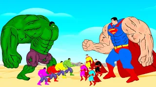 Evolution of HULK Vs Evolution of SUPER-MAN : Who Will Win? | SUPER HEROES MOVIE ANIMATION