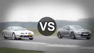 Nissan GT-R Vs BMW M5, Mercedes-Benz SLR Drag Race