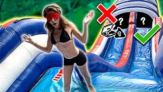 TRY NOT TO Slide Down The WRONG WATER SLIDE!!