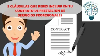 5 CLÁUSULAS QUE DEBES INCLUIR EN TU CONTRATO DE PRESTACIÓN DE SERVICIOS PROFESIONALES