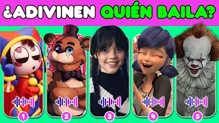 ¿Adivina Quién BAILA 🎪✨ The Amazing Digital Circus, Freddy Fazbear, Pennywise,Merlina,Ladybug,Chucky