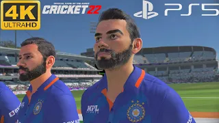 Cricket 22 PS5 Gameplay | India Vs Pakistan At Lords 4K