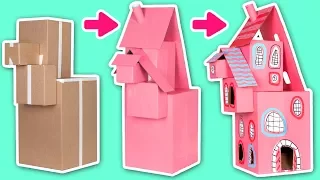 Cardboard Dollhouse - Crafts Ideas For Kids | DIY on Box Yourself