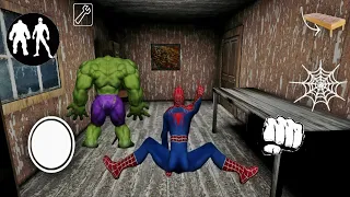 Playing as Hulk & Spiderman in Granny's Old House | Granny | Marvel Mod Menu