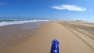 full send! dirt bike riding on stockton beach nsw australia in summer 29 9 2019