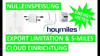 #NULLEINSPEISUNG & HOYMILES S-CLOUD EINRICHTUNG MIT HM-600 - DTU PRO & ENERGYMETER