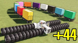 LORD OF TRACTORS! 44 WHEELS BIG BUD vs 11 MACHINES | HAY BALING w/ MEGA TRACTOR & ROAD TRAIN! FS19