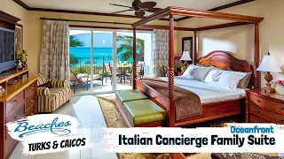 Italian Oceanfront Concierge Family Suite D2 | Beaches Turks & Caicos Walkthrough Tour & Review 4K