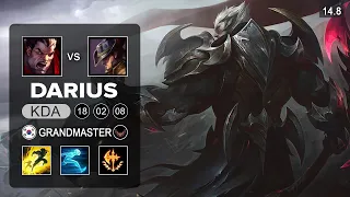 Darius vs Twisted Fate Top - KR Grandmaster - Patch 14.8 Season 14