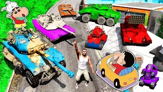 Shinchan Became Riches Persian in GTA 5 | SHINCHAN Stealing RARE & SECRET TANKS in GTA 5 [HINDI]