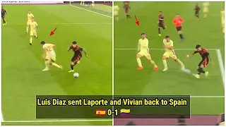 Luis Diaz pocketed Dani Vivian and Aymeric Laporte 🤯 | Spain vs Colombia 0-1