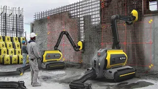 Construction workers can't believe this machine. Incredible modern construction technology.