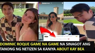 BEA ALONZO ITINANONG NG ISANG NETIZEN KAY DOMINIC ROQUE KUNG NASAN ITO SAGOT NI DOM NAKAKAKILIG