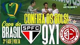 [Copa BR '21] 3ª Fase | São Paulo 9 X 1 4 de Julho | Confira Os Gols! | TV ARTILHEIRO