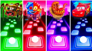 Bus Eater vs Toilet Monster vs House Head vs Mcqueen I Tiles Hop EDM Rush