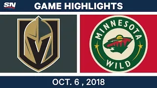 NHL Highlights | Golden Knights vs. Wild - Oct. 6, 2018
