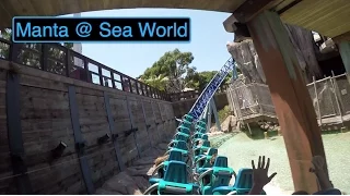 Manta - Back Row : Sea World Launch Roller Coaster