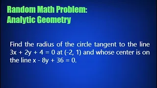 Random Math Problem: Analytic Geometry