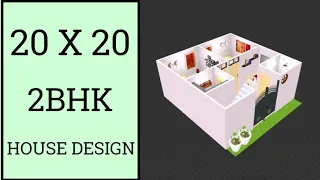 20x20 House Design 2BHK ll 2 Bedroom Makaan Ka Naksha ll 400 Sqft House Design ll 20x20 House Plan