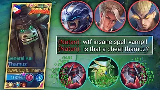 THAMUZ INSANE SPELL VAMP BUILD!! TRY THIS TO DESTROY THESE OP HEROES IN HIGH RANK GAME - MLBB