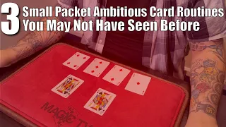 3 Small Packet Ambitious Card Routines You May Not Have Seen Before | Magic Stuff With Craig Petty