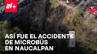 Microbús y auto caen en barranco con canal de aguas negras tras chocar en Naucalpan - En Punto