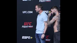 Cody garbrandt vs Rob font face off #ufc #mma #codygarbrandt #robfont #ufcvegas27