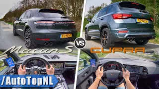 PORSCHE Macan S vs CUPRA Ateca | 0-230km/h ACCELERATION Exhaust SOUND & AUTOBAHN POV by AutoTopNL