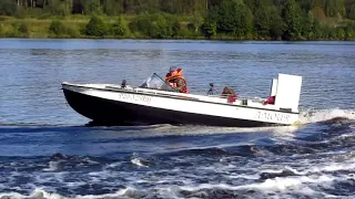 Дизельный катер Амур с расточенным водометом