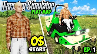 I spent 24 Hours on a Flat Map with $ 0 ... ep.1 🚜