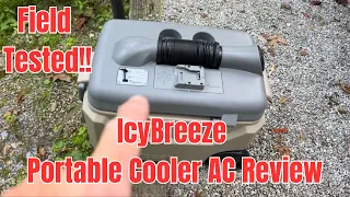 ICYBREEZE Portable AC Cooler Review!  Field Tested While Tent Camping in North GA Mountains.